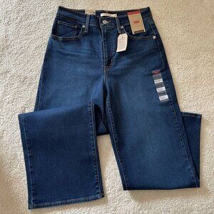 NWT Levi's High Rise Wide Leg Dark Wash Women's Jeans Size 28/27